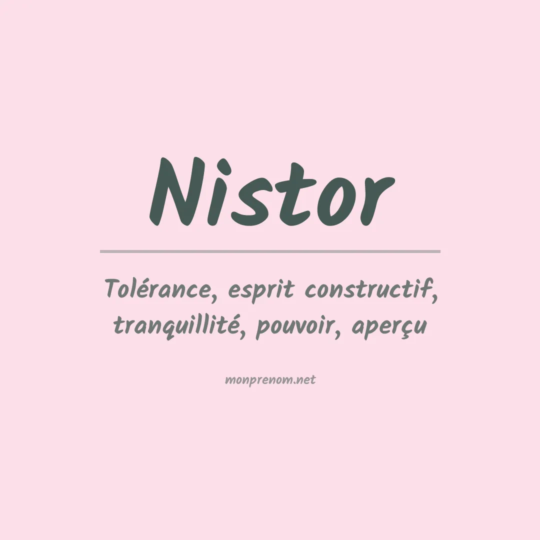 Signification du prénom Nistor