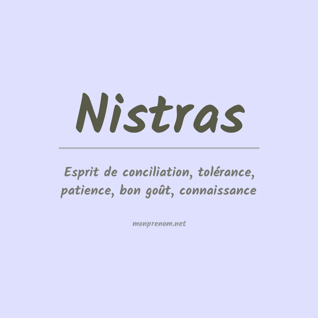 Prénom Nistras
