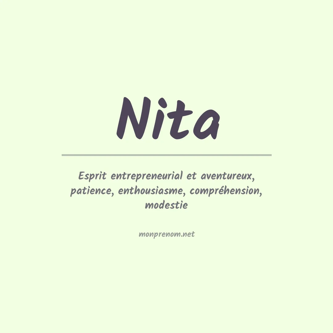 Signification du prénom Nita