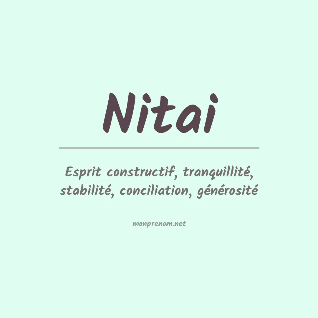Signification du prénom Nitai