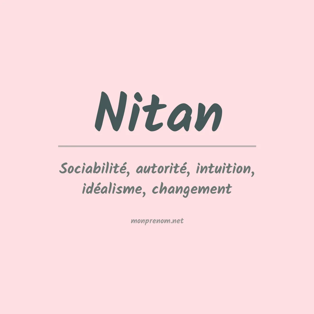 Signification du prénom Nitan