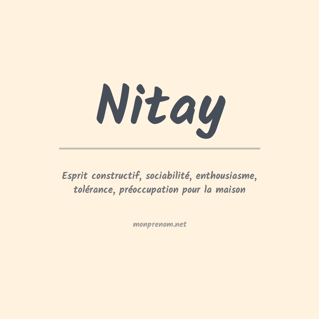 Signification du prénom Nitay