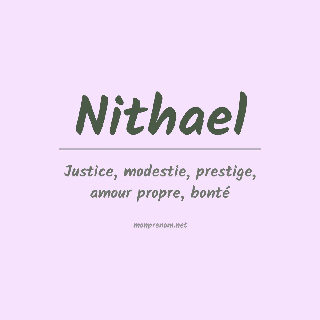 Signification du prénom Nithael