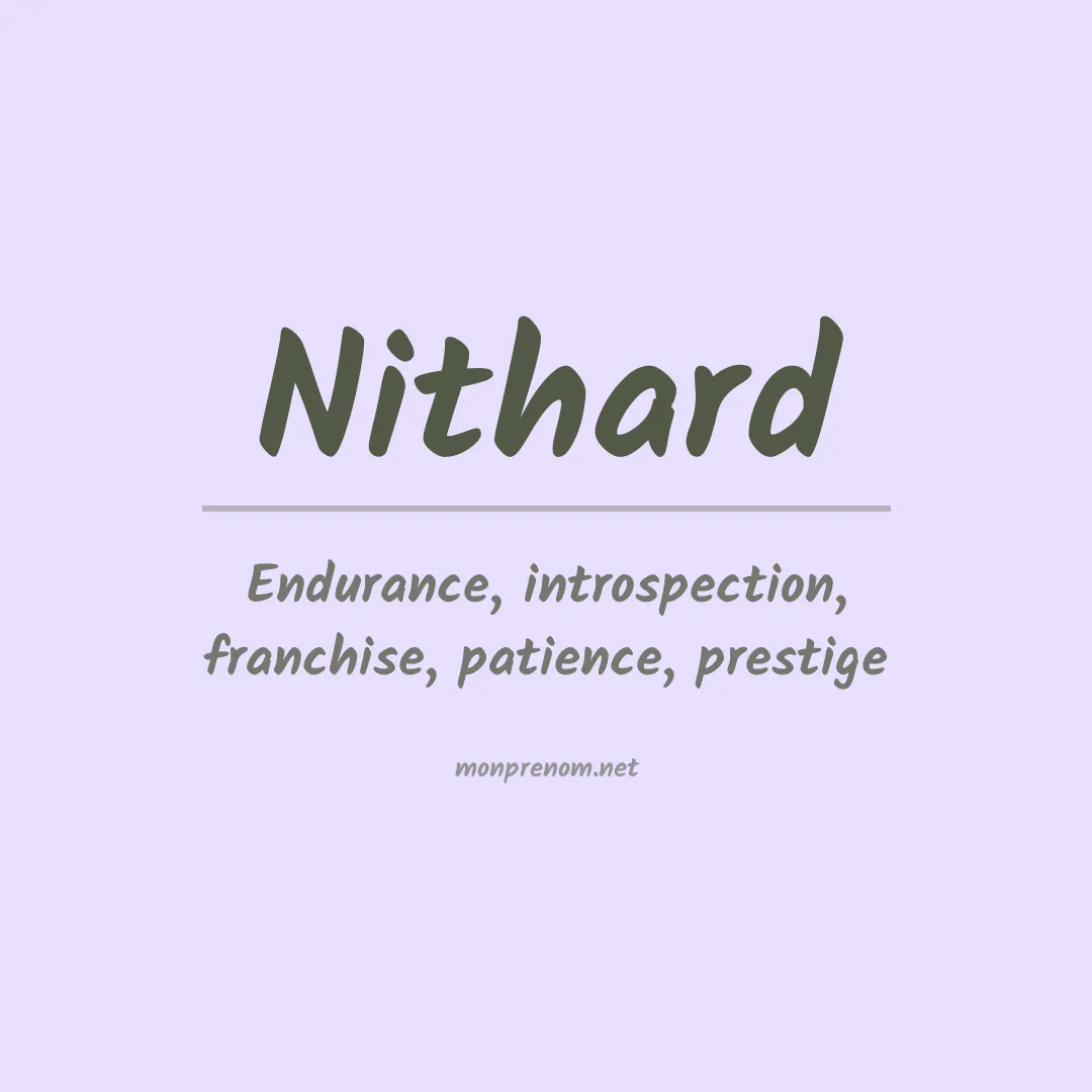 Signification du prénom Nithard