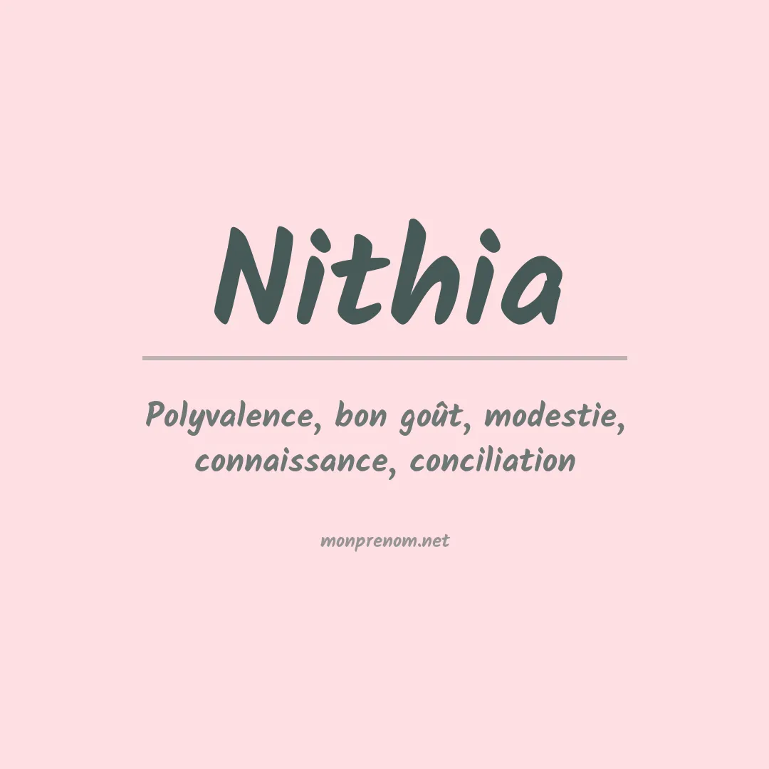 Signification du prénom Nithia