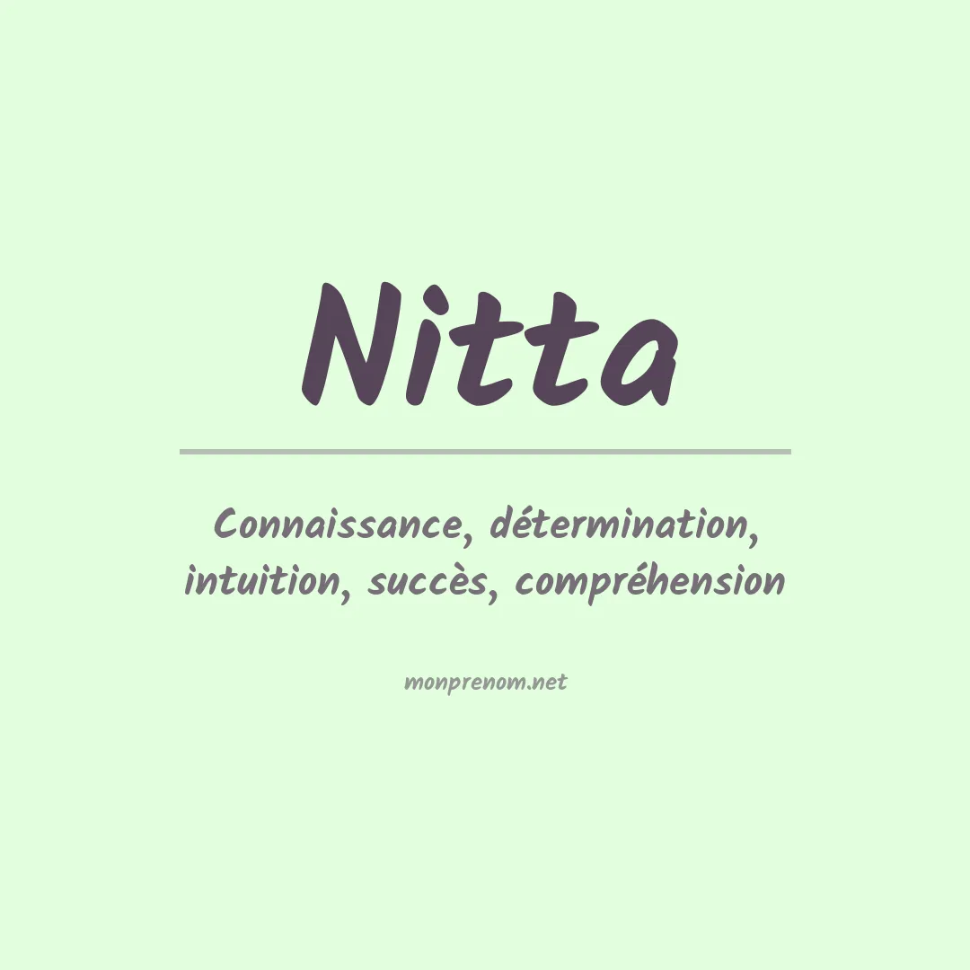 Prénom Nitta