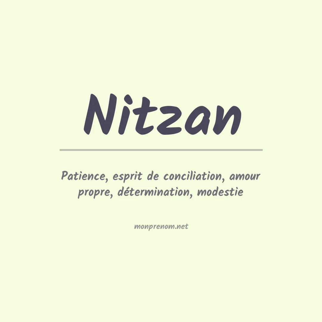 Signification du prénom Nitzan
