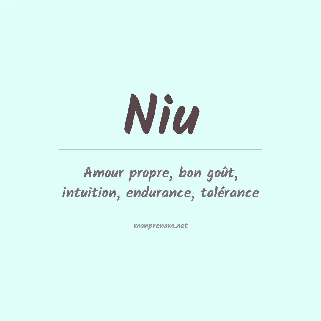 Prénom Niu