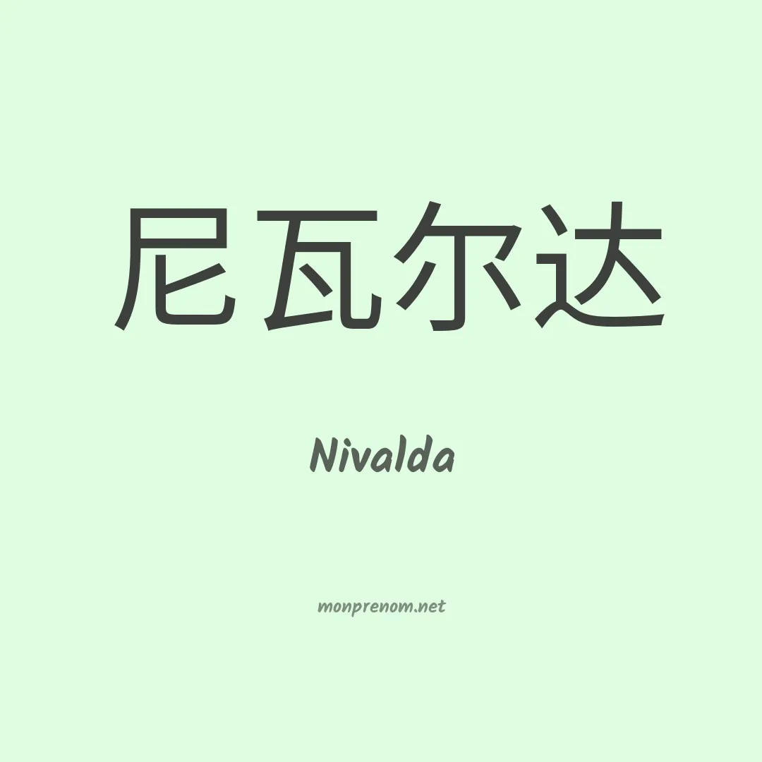 Nivalda en chinois