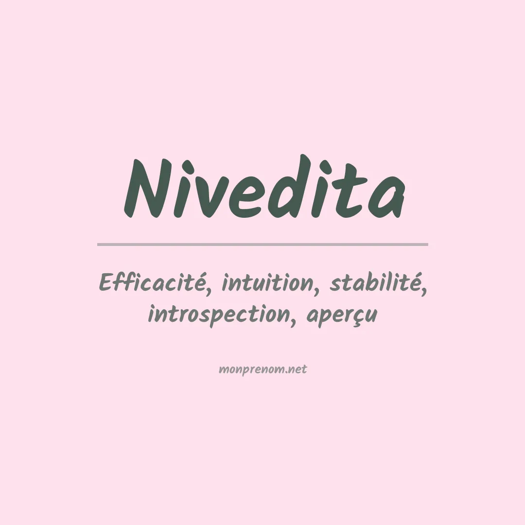 Signification du prénom Nivedita