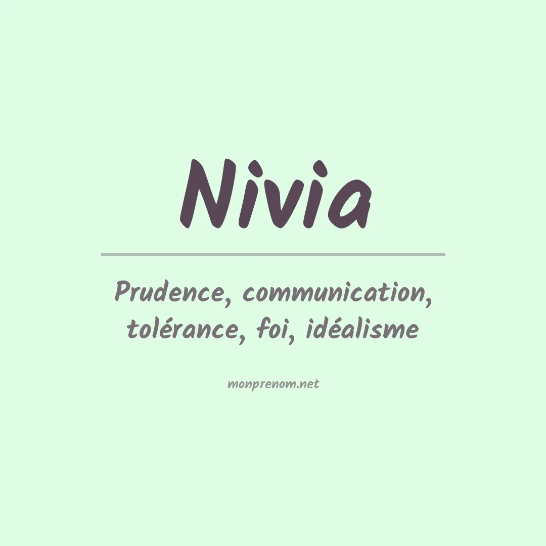 Signification du prénom Nivia
