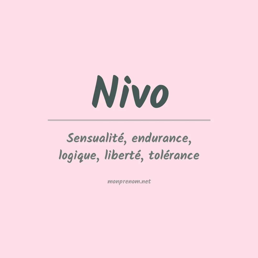 Signification du prénom Nivo