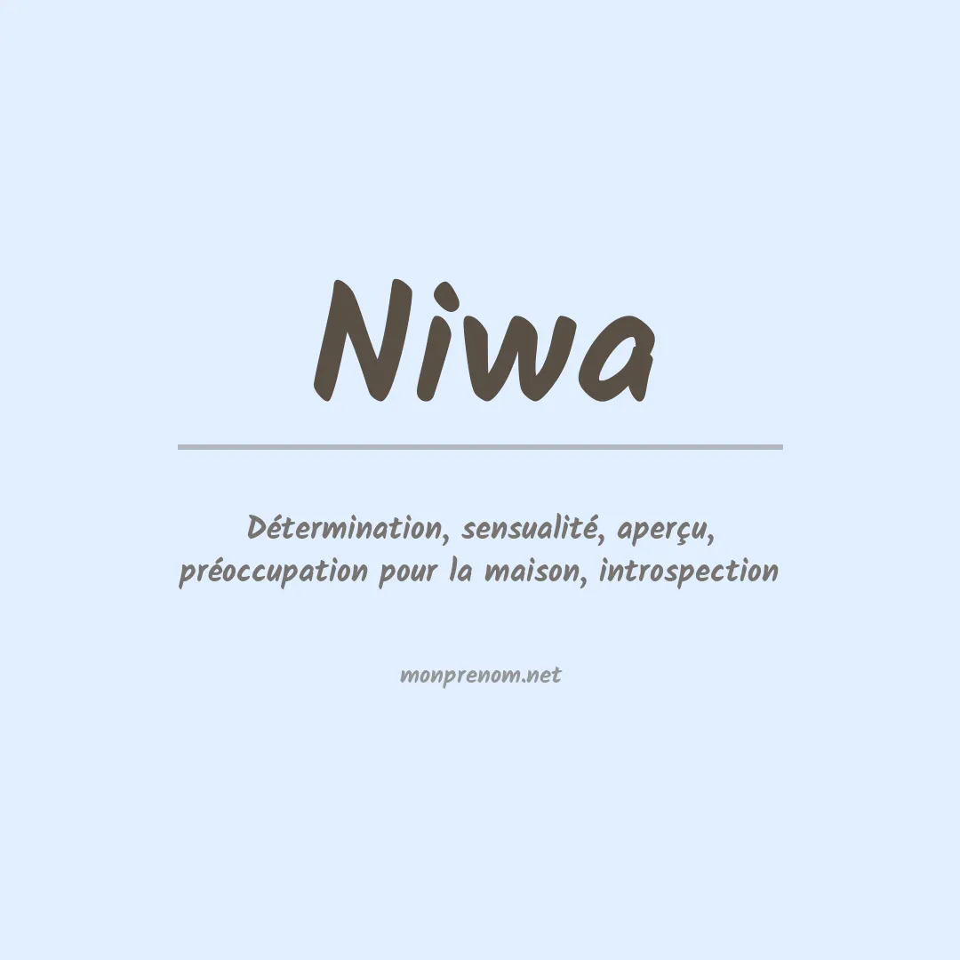 Prénom Niwa