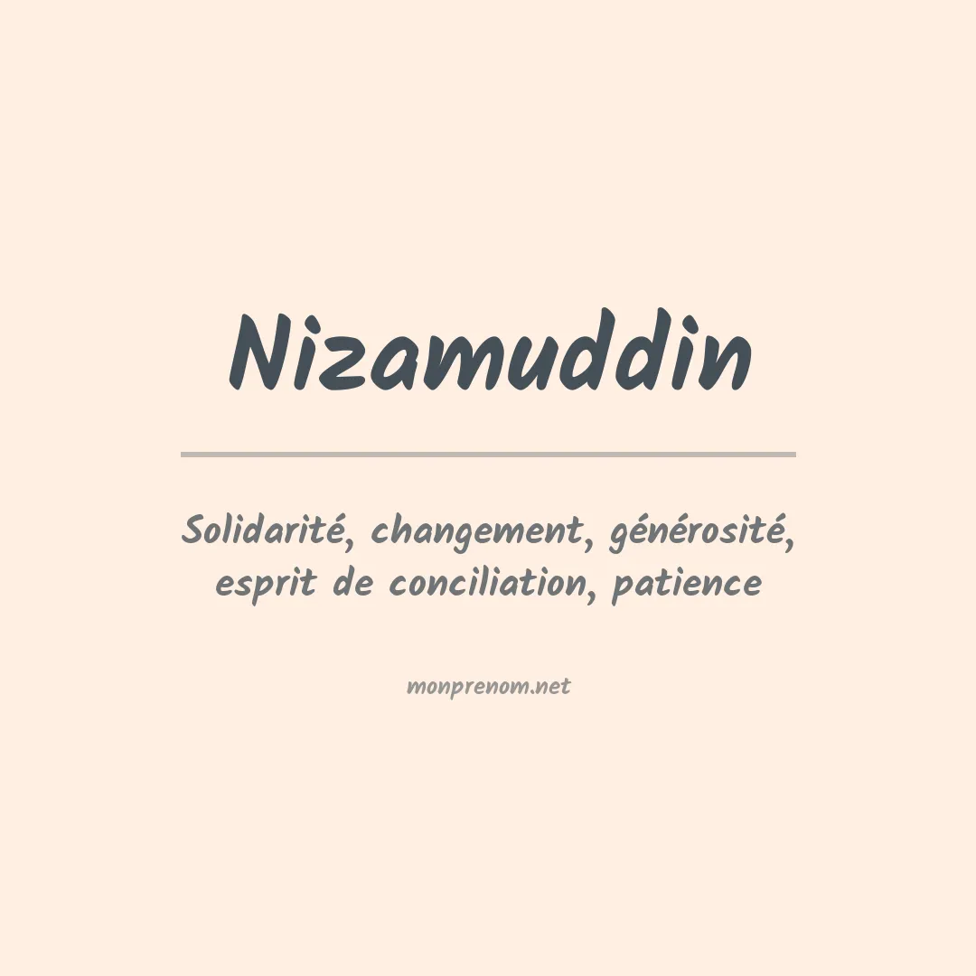 Prénom Nizamuddin