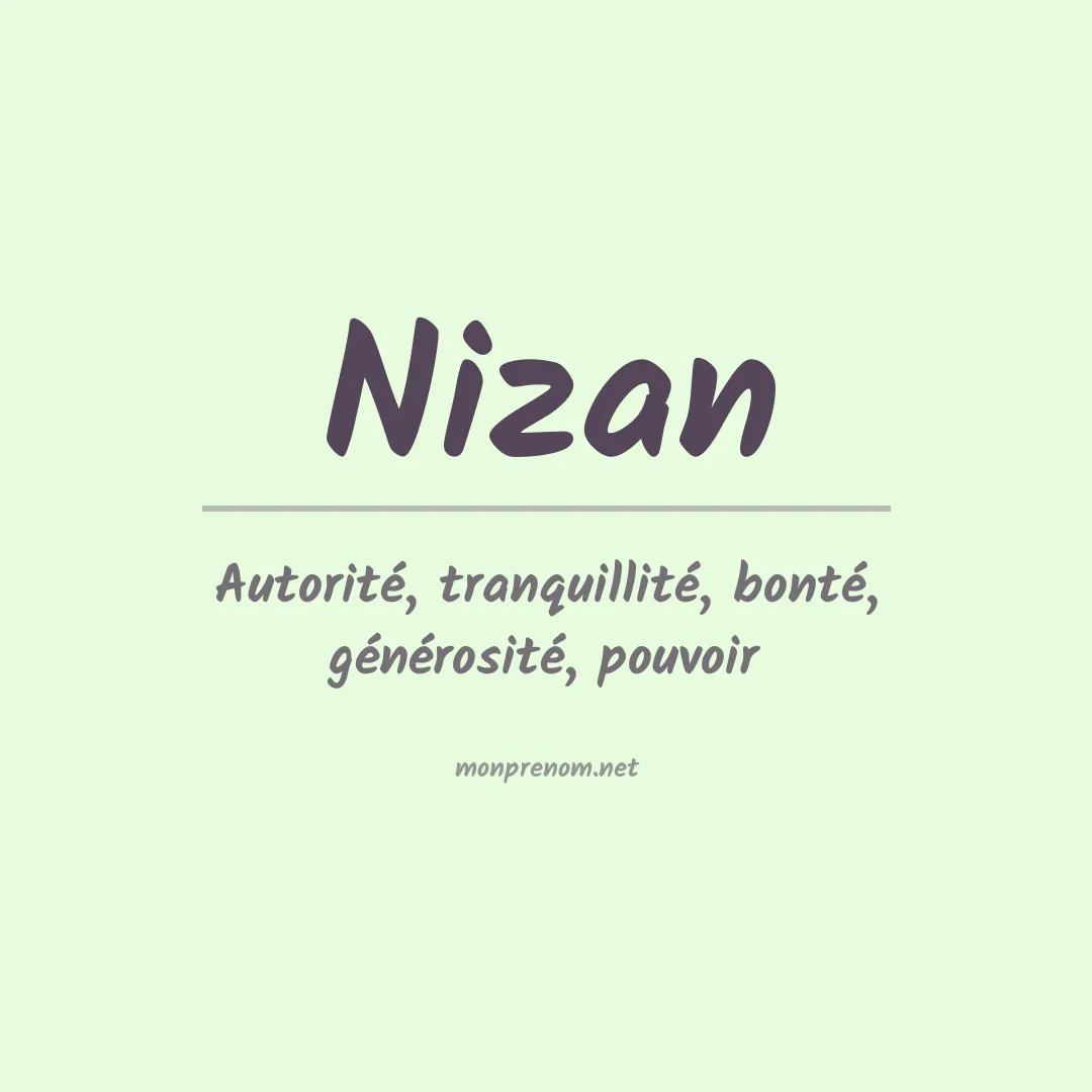 Signification du prénom Nizan