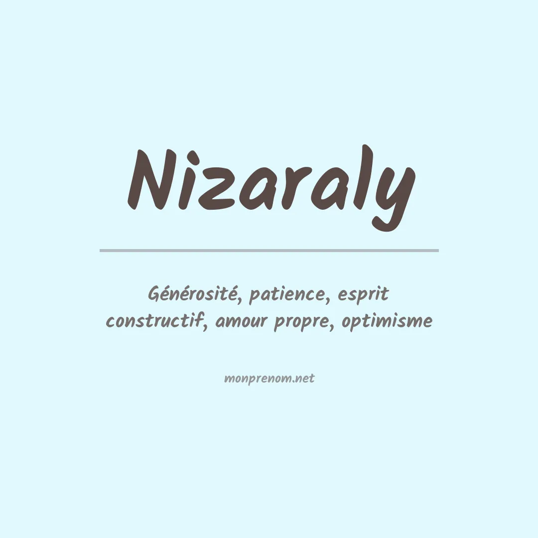 Signification du prénom Nizaraly
