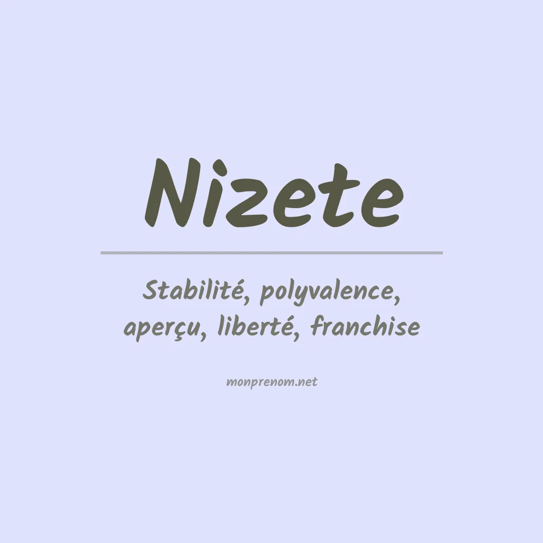 Prénom Nizete