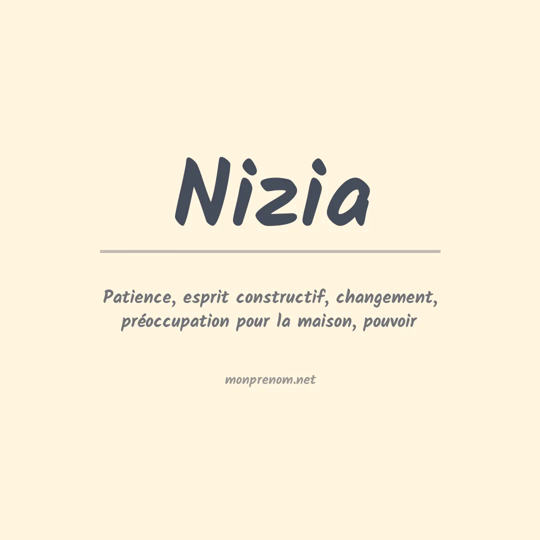 Signification du prénom Nizia