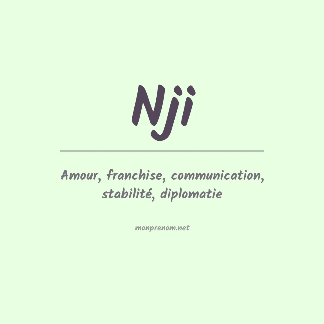 Signification du prénom Nji