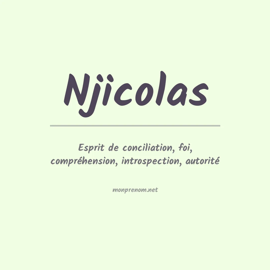 Prénom Njicolas