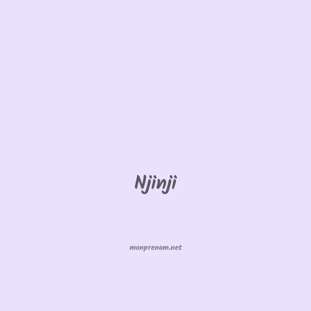 Njinji en chinois