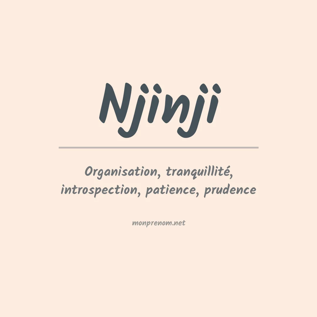 Signification du prénom Njinji