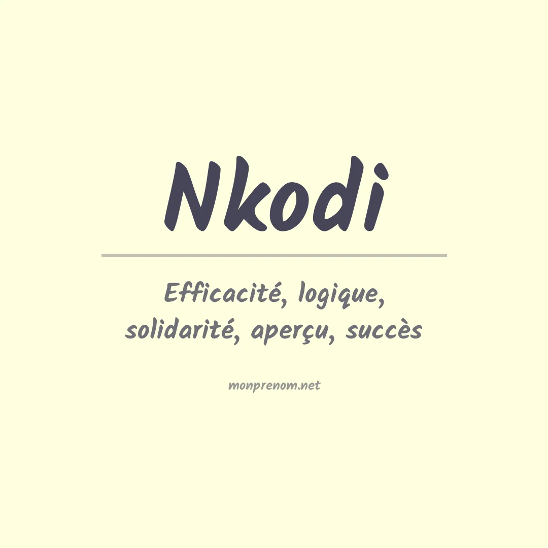 Signification du prénom Nkodi