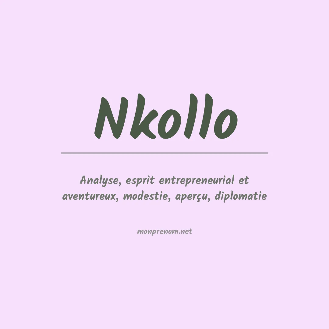 Signification du prénom Nkollo