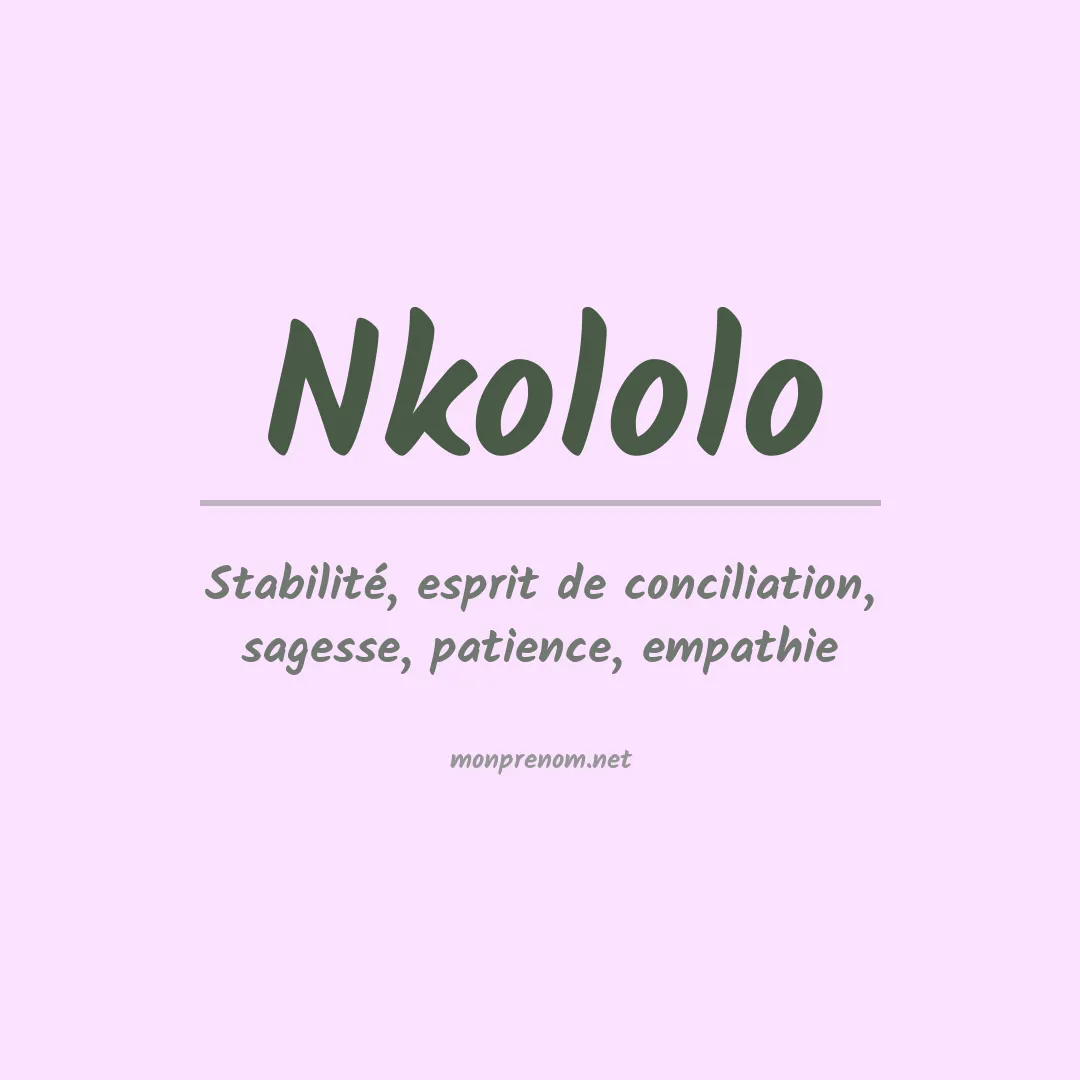 Prénom Nkololo