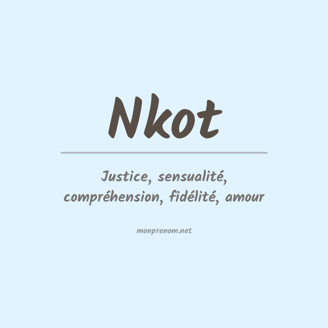 Prénom Nkot