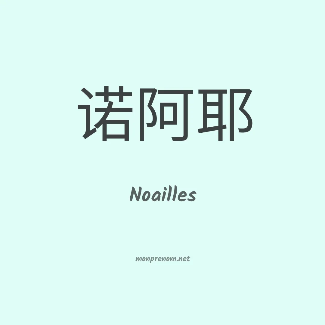 Noailles en chinois