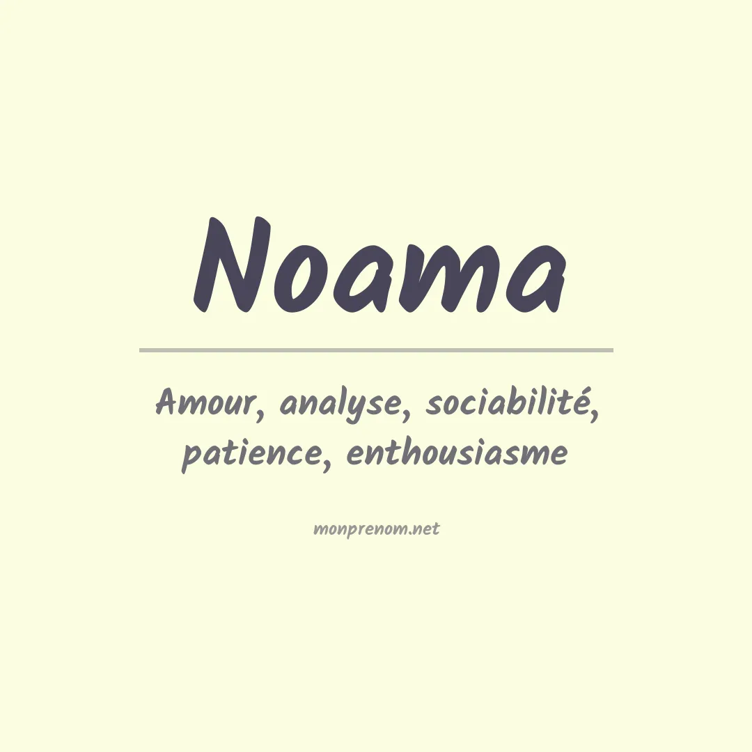 Signification du prénom Noama