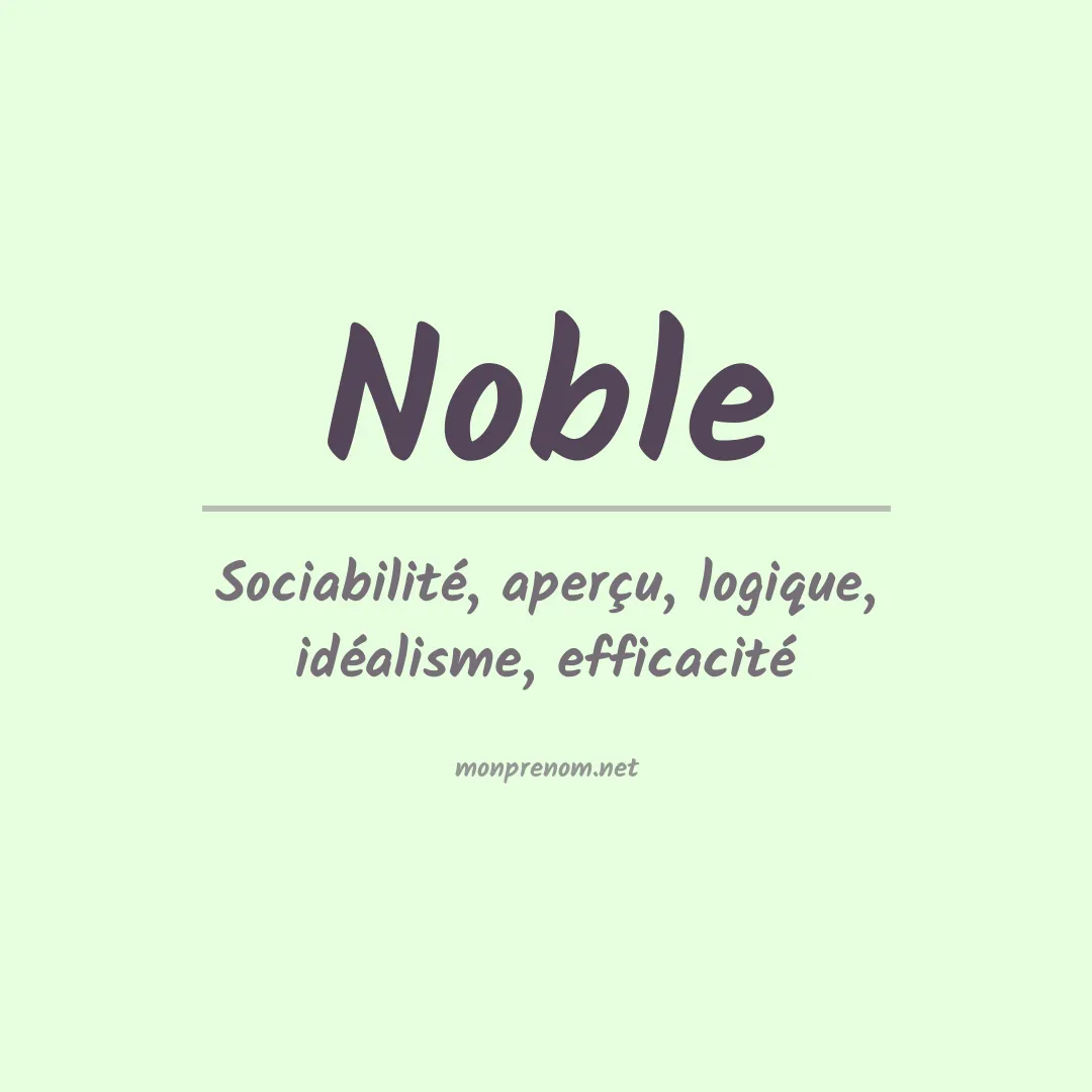 Prénom Noble