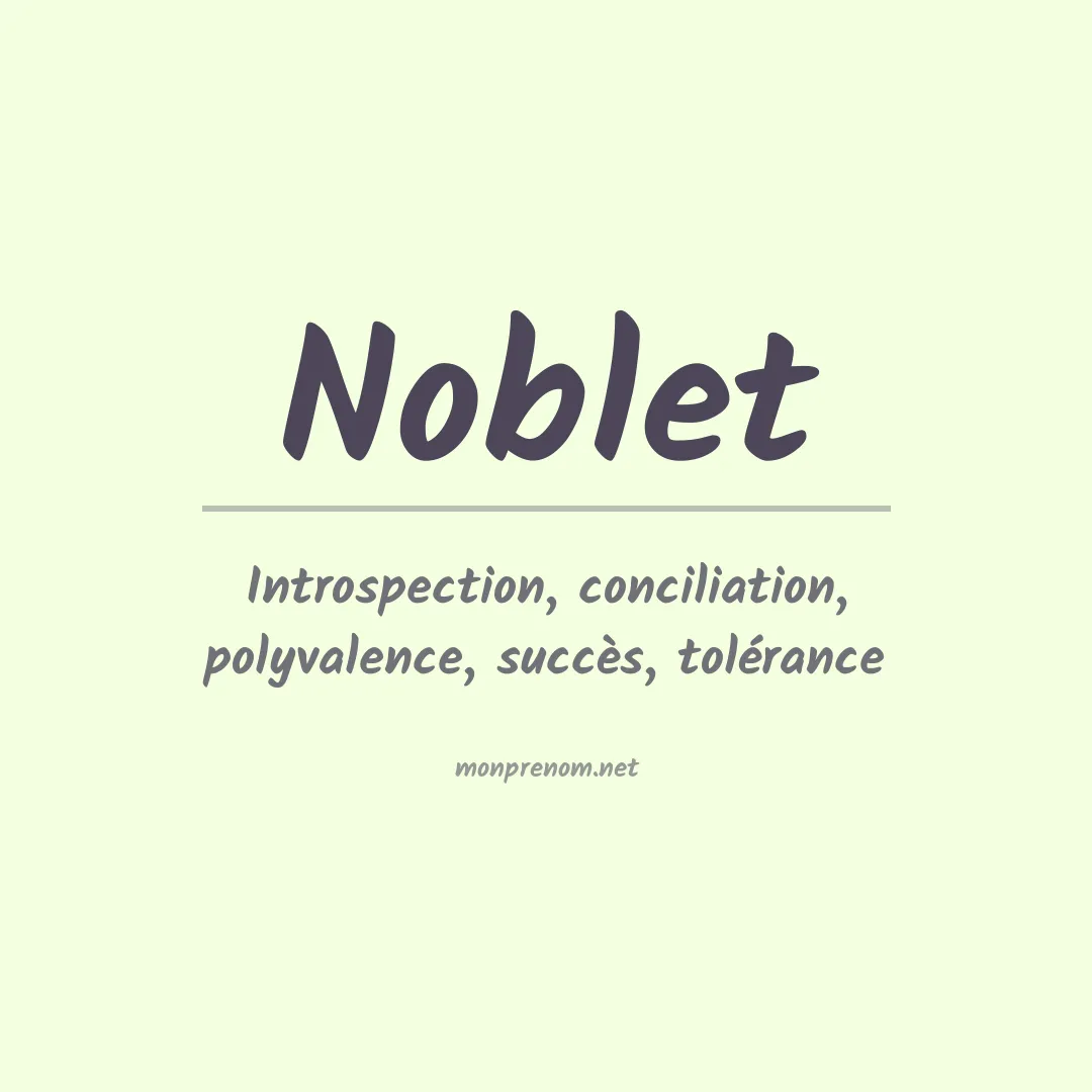 Prénom Noblet