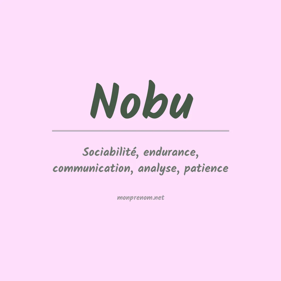 Signification du prénom Nobu