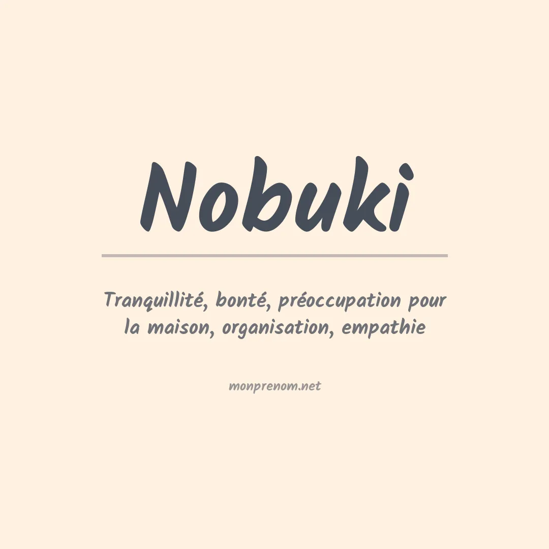 Signification du prénom Nobuki