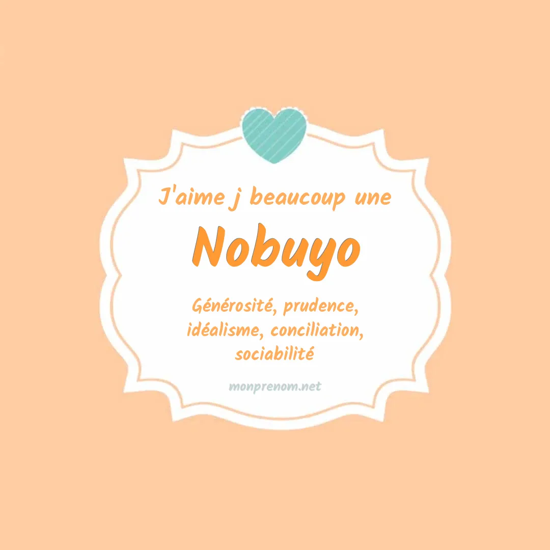 J'aime beaucoup Nobuyo