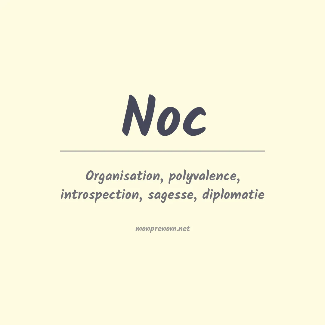 Signification du prénom Noc