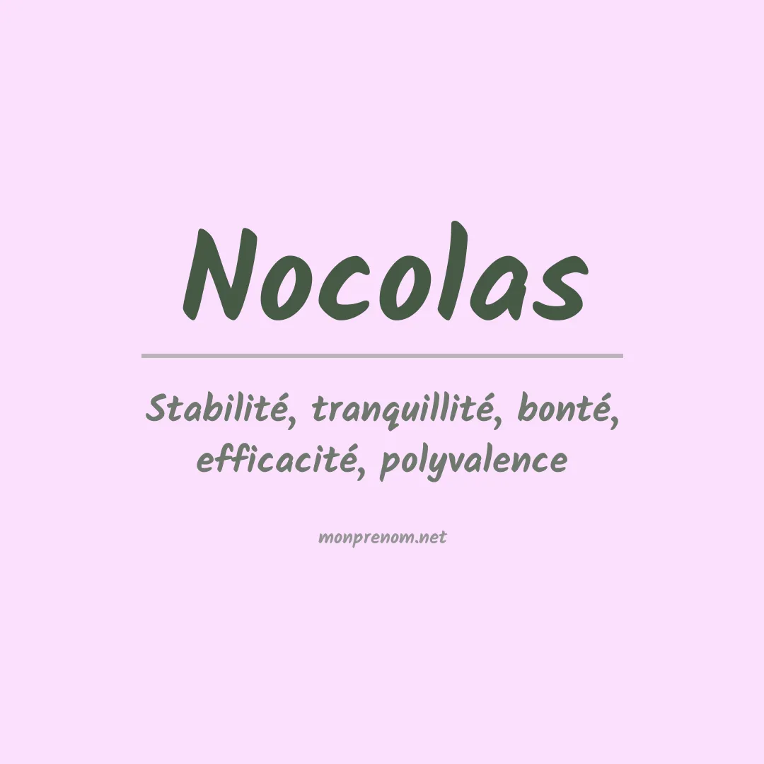 Signification du prénom Nocolas