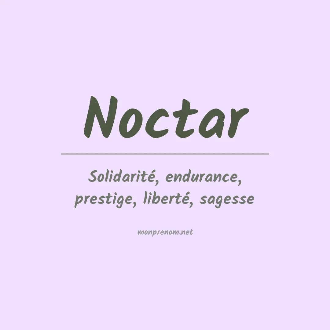Signification du prénom Noctar