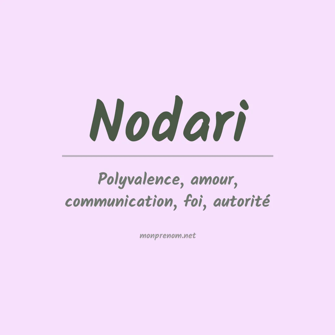 Signification du prénom Nodari