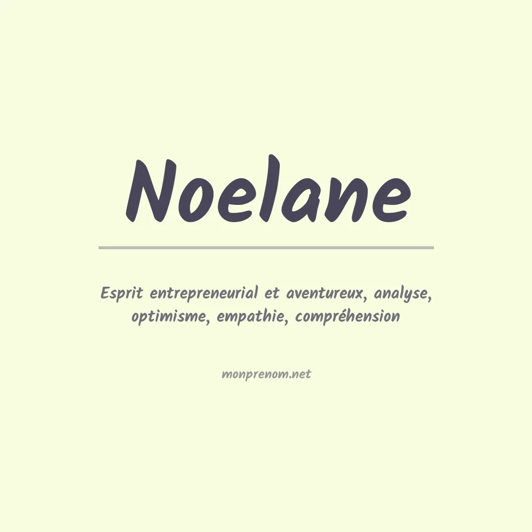 Signification du prénom Noelane