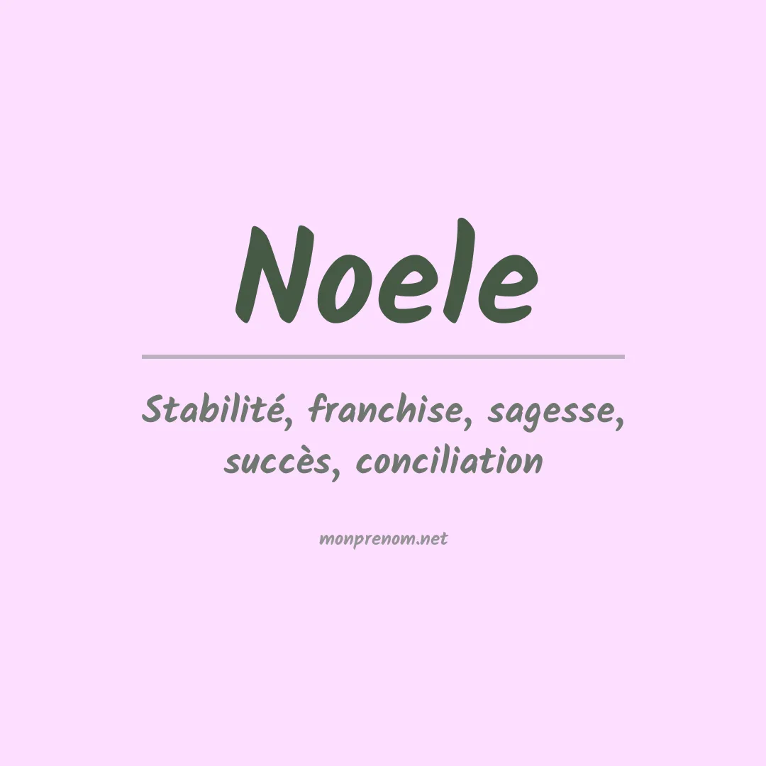 Prénom Noele