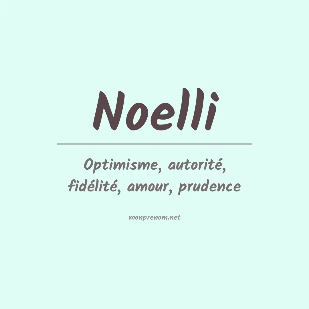 Prénom Noelli