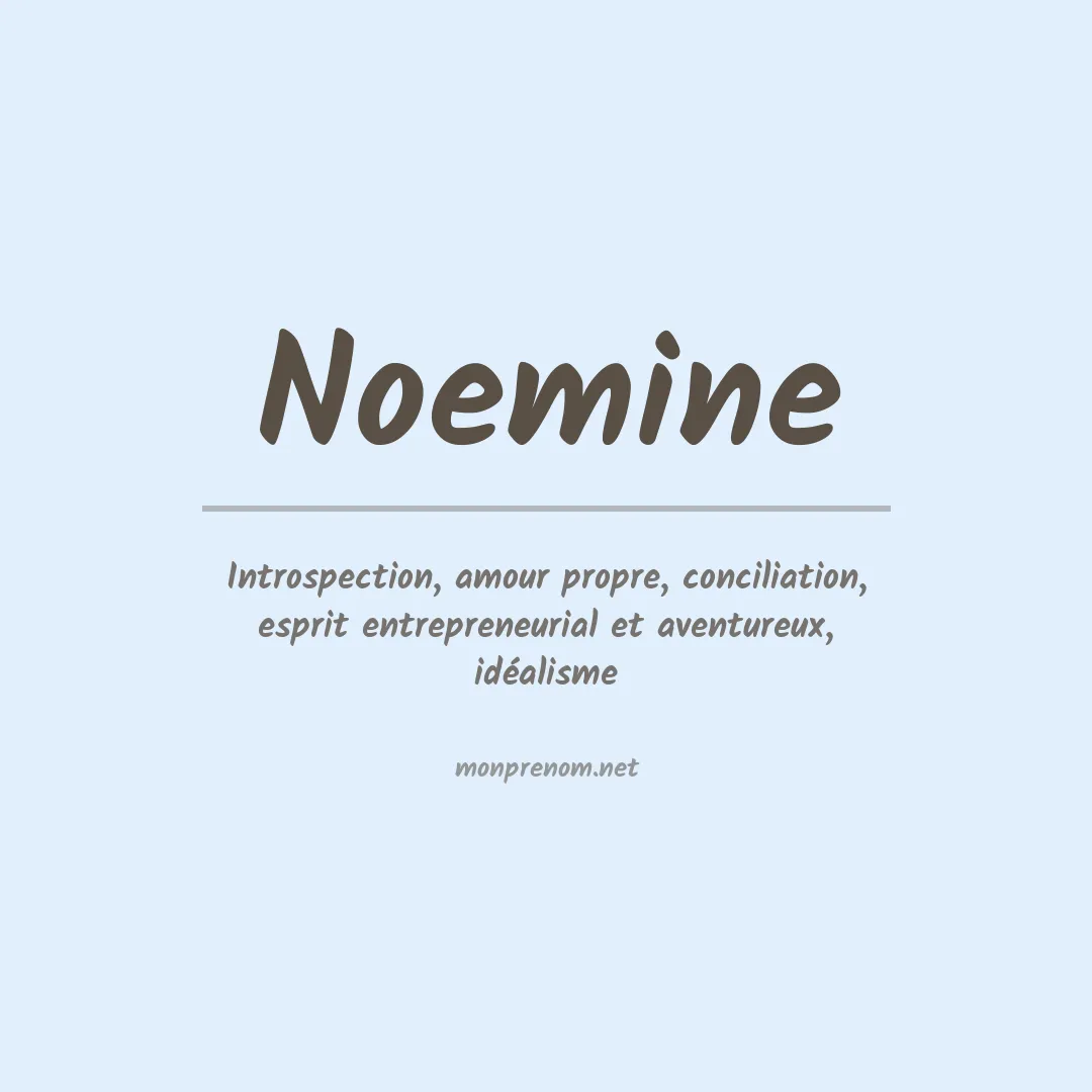 Signification du prénom Noemine