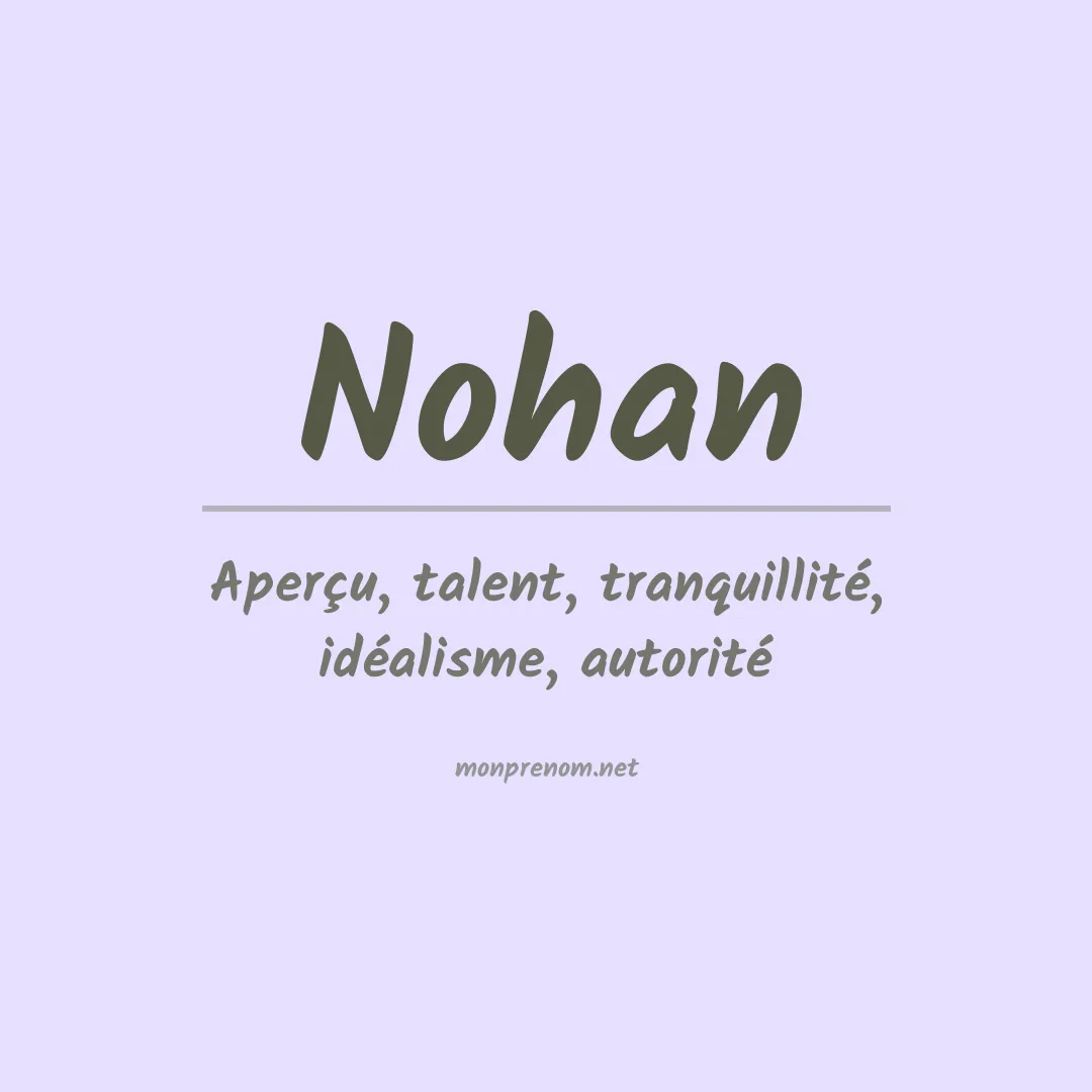 Prénom Nohan