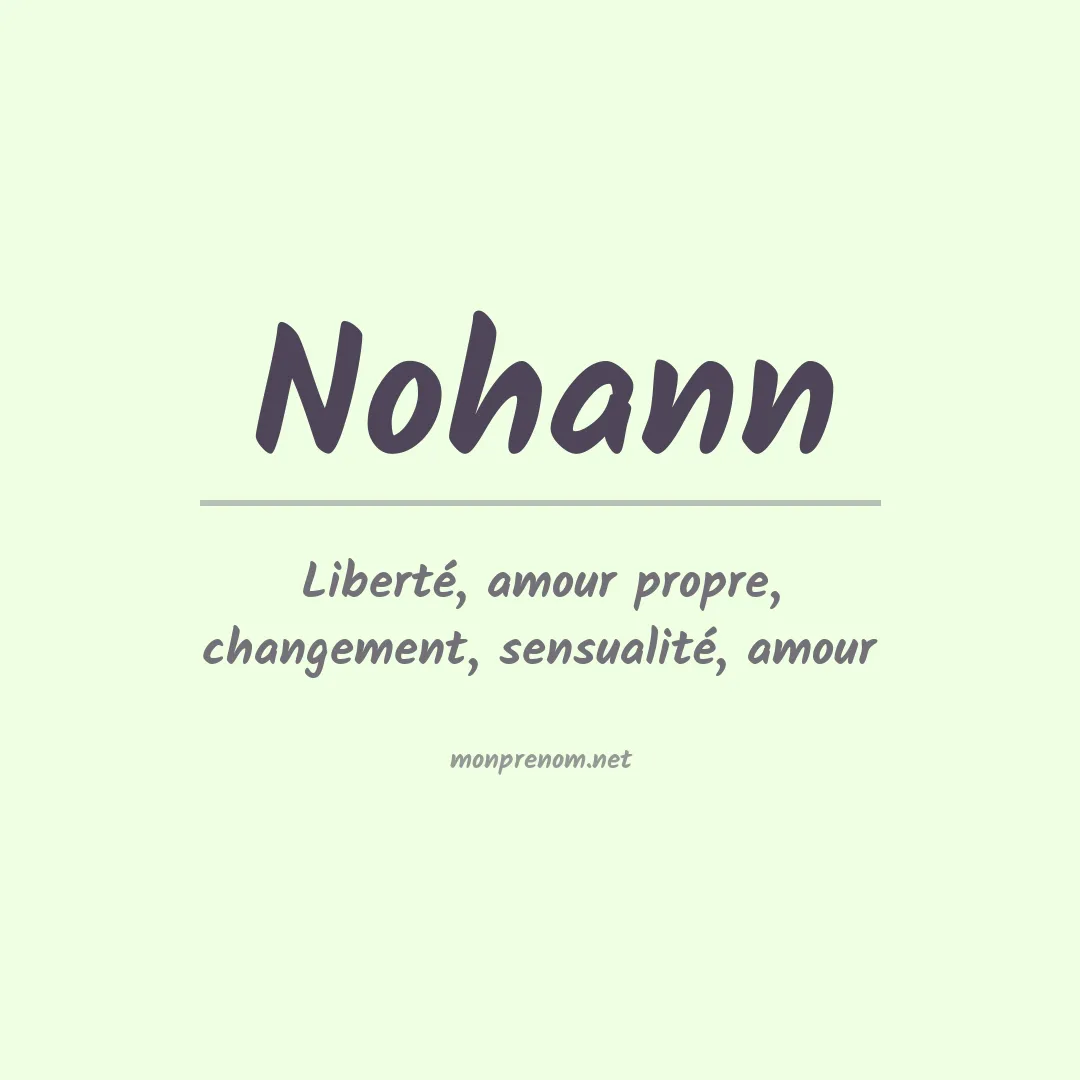 Signification du prénom Nohann