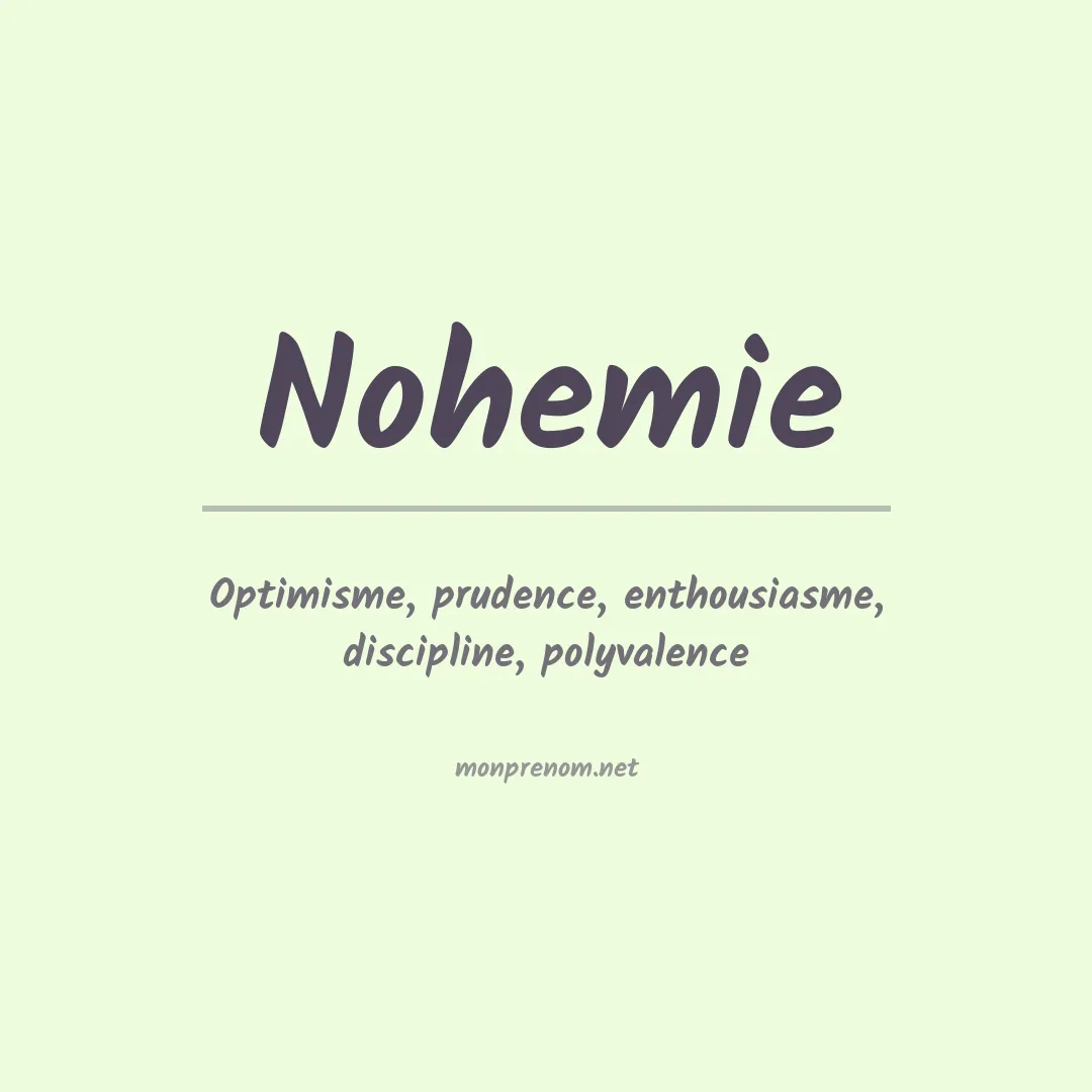Signification du prénom Nohemie