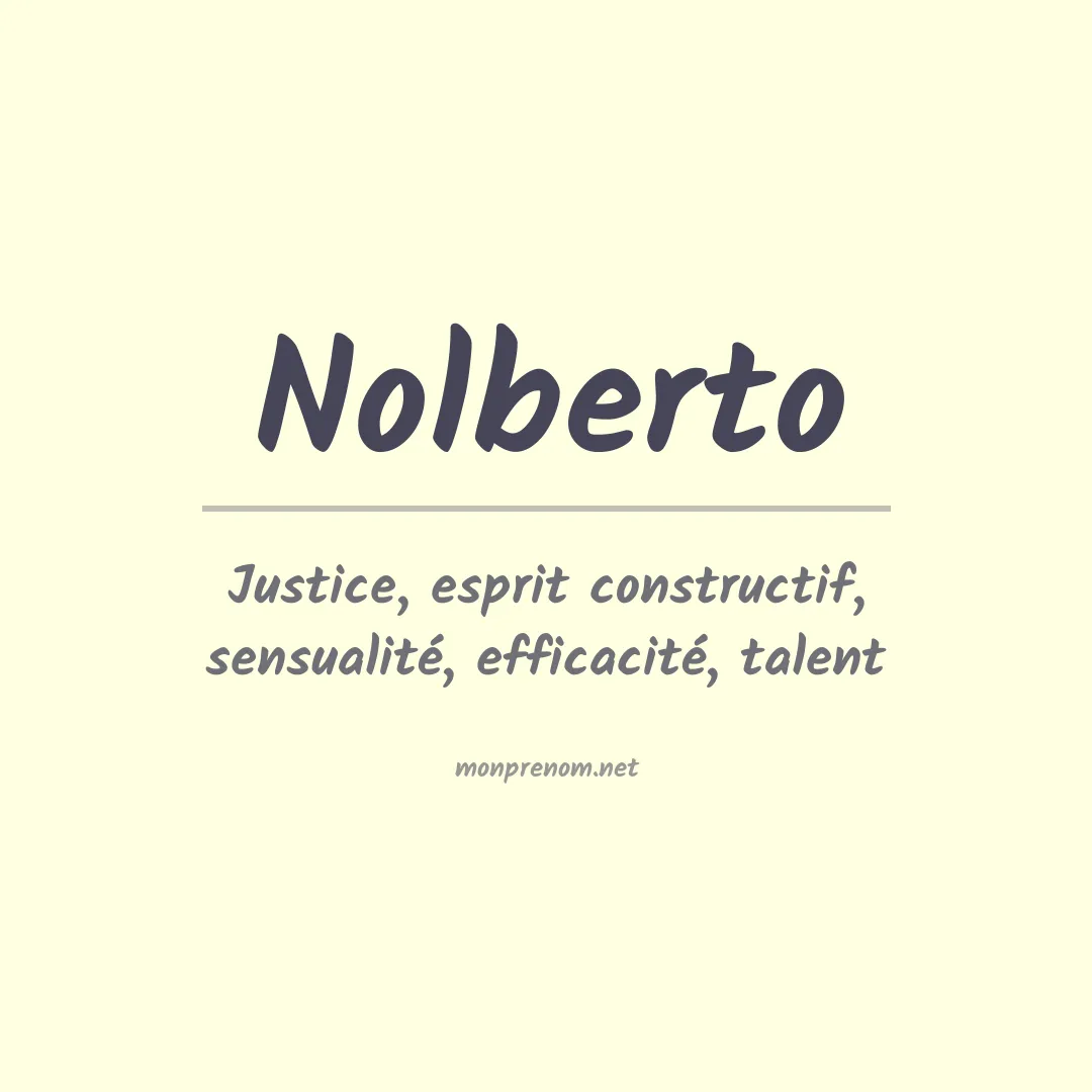 Signification du prénom Nolberto