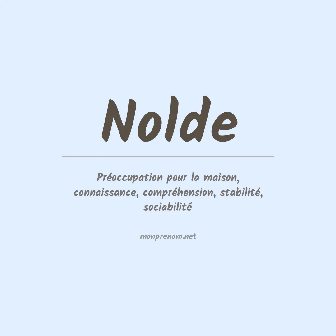 Prénom Nolde